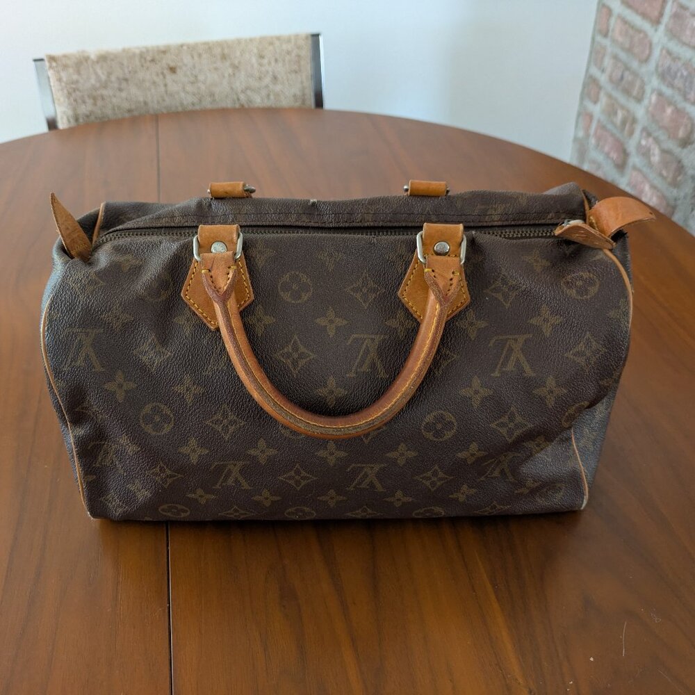 Vintage Louis Vuitton Speedy Bag 30 Purse Made in France - Picture 3 of 9
